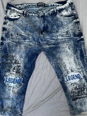 Encrypted "Legend" Men's Blue and Navy Jeans